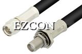 SMA Male to SMA Female Bulkhead Cable
