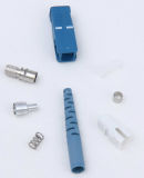 Sc Simplex 2.0mm Fiber Optic Connector with Blue Slotted Boot