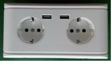 Europe USB Wall Socket, German USB Wall Socket (5V, 2.1A)