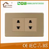 Saudi Arabia Double Gang 2pin Wall Mount Socket Outlets