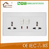 Double UK Electronic Wall Socket