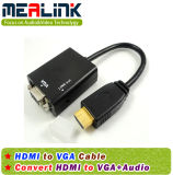 HDMI to VGA+Audio Cable (20cm) (YL-C2012A)