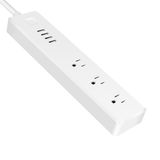 WiFi Smart Power Strip Surge Protector Plus 3 Outlet 4 USB Ports Charging