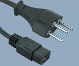 Switzerland Plug to IEC C19 AC Cord
