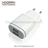 Smart IC 5V2a USB Charger Dual USB Port Mobile Phone EU Us Plug 5V 2A Wall Charger 2 Ports USB Home Charger Travel Charger