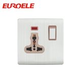 Formally Muti-Function Brushed White Aluminum Plate Switched Socket