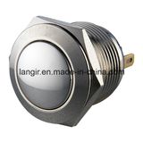 19mm Brass Round Head Momentary Push Button Switch V19 Waterproof