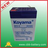 6V4ah Sealed Lead Acid Battery For100-LED High Output Solar Security Light