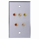 Aluminum AV Wall Socket, Face Plate (9.2055)