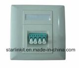 4 Port Fiber Faceplate Compatible for Sc, LC, FC, St