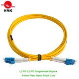 LC/PC-LC/PC Fiber Optic Patch Cord, Singlemode, Duplex, Yellow, 3.0mm, Custom Length