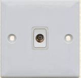 British Standard One Gang TV Socket Flat