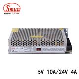 120W 5V 25A/24V 7A Dual Output Switching Power Supply SMPS