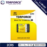 6V (2CR5/2CR17335) 5 Years Shelf Life Low Self Dicharge China Fatory Lithium Li-Mno2 Battery