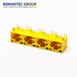 4 Port RJ45 Connector with LED