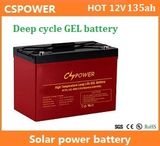 Cspower 12V135ah Deep Cycle Gel Battery for Solar Power Storage, China Supplier