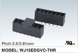 High Temperature Polyamide Male Pluggable Terminal Block (WJ15EDGVC-THR-3.81)