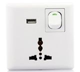 Professional Factory Kh02wall Switch with USB Receptacle Universal USB Wall Socket