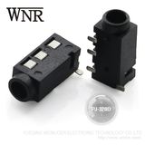 Wnre Female 3.5mm Audio Jack Mono Stereo Jack 3 Pin Pj-320d Phone Jack