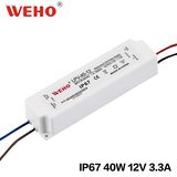 IP67 Plastic LED Driver DC 12V 40W Waterproof Power Supply