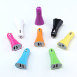 Hot Selling 2.1A Dual USB Car Charger Colorful12V Universal Car Charger for Samsung Blackberry