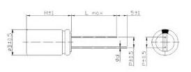 Radial Type 4.7f 2.7V Supercapacitor with Kamcap Brand