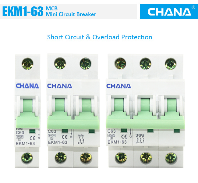 Ekm1-63 6ka/10ka Type Circuit Breaker with Ce and CB Certificates