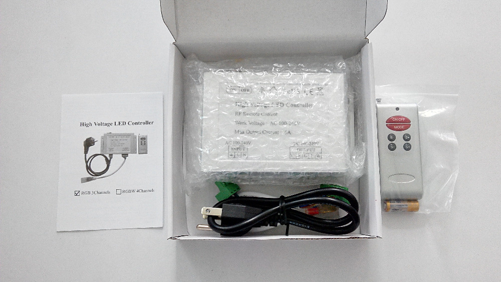 110V 220V RGB LED Strip Light Dimmer Light Remote Control