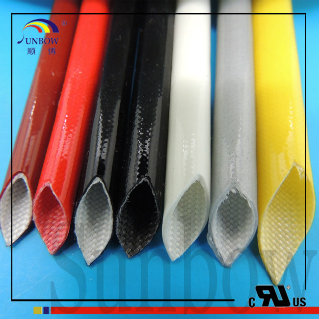 2753 High Temperature Self Extinguishing Vo-Grade Flame Retardant Silicone Resin Coated Fiberglass Sleeving