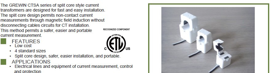 5-600A 0.333V Split Core Current Transformer