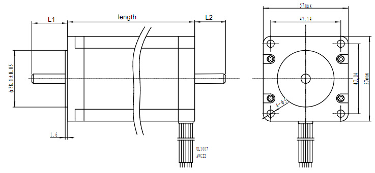 NEMA 23 (57mm) Stepping Motor for CNC Machine