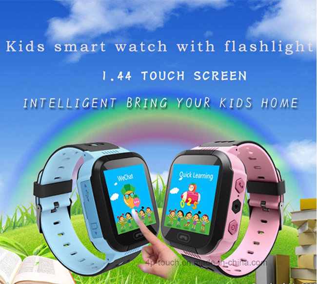 Newest Touch Screen Kids GPS Tracker Watch with Torch (D26)