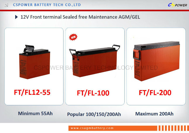200ah 12V Deep Cycle Front Terminal Gel Battery FL12-200