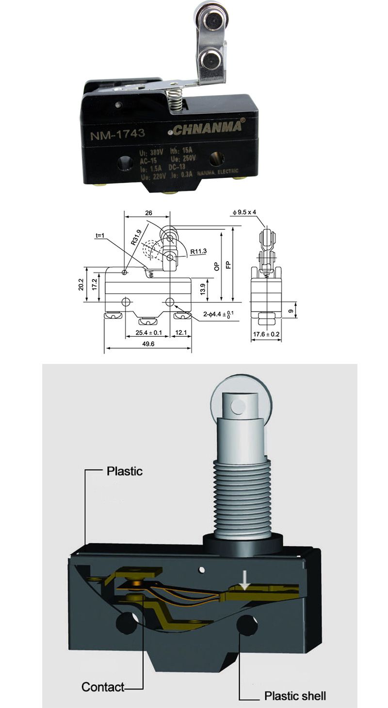 Adjustable 5A 250V Position Switch