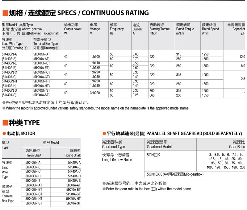 40W 90mm Induction Motor