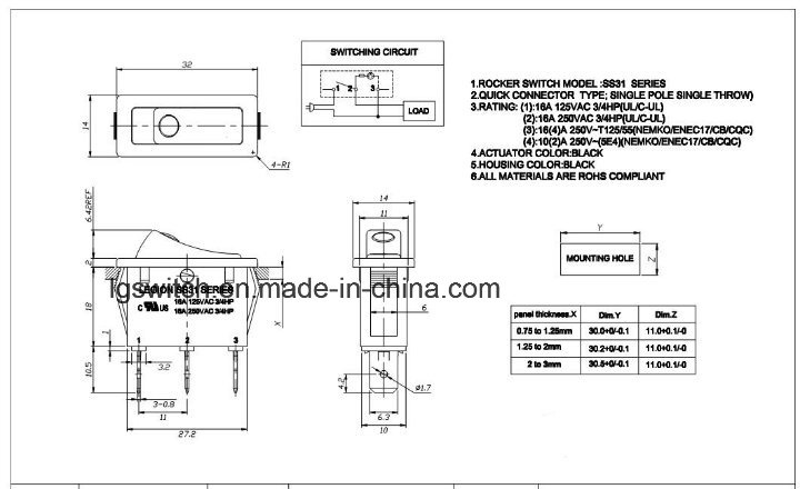 Power on-off 2 Position Spst Dpst Light Boat Button Micro Toggle Rocker Switch 16A250VAC T125