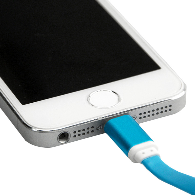 1m Retractable Flat Noodle Micro USB Cable Data Sync Phone Charger USB Cable for iPhone