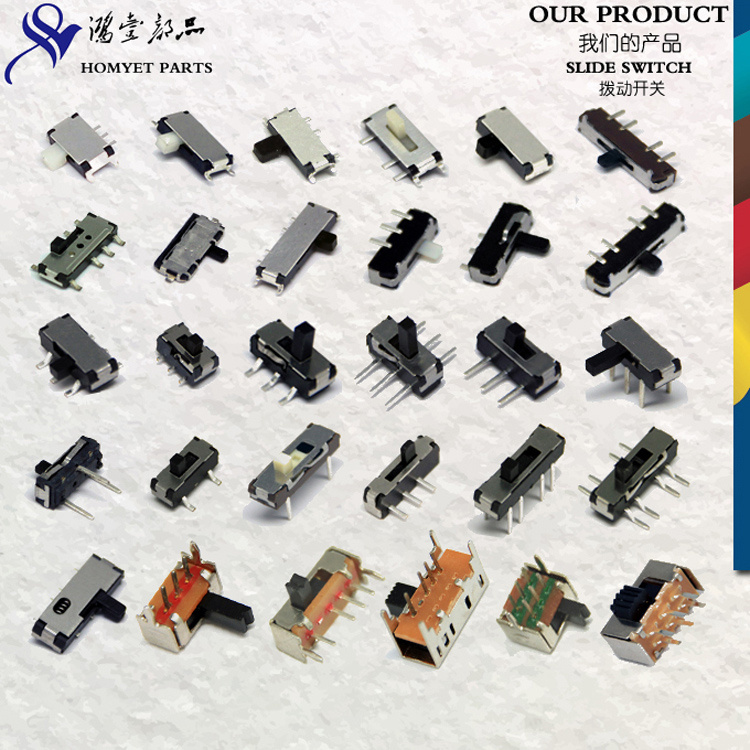 Vertical Type 6pin SMD Slide Switch for Digital Products (MSK-1110-G15-N)