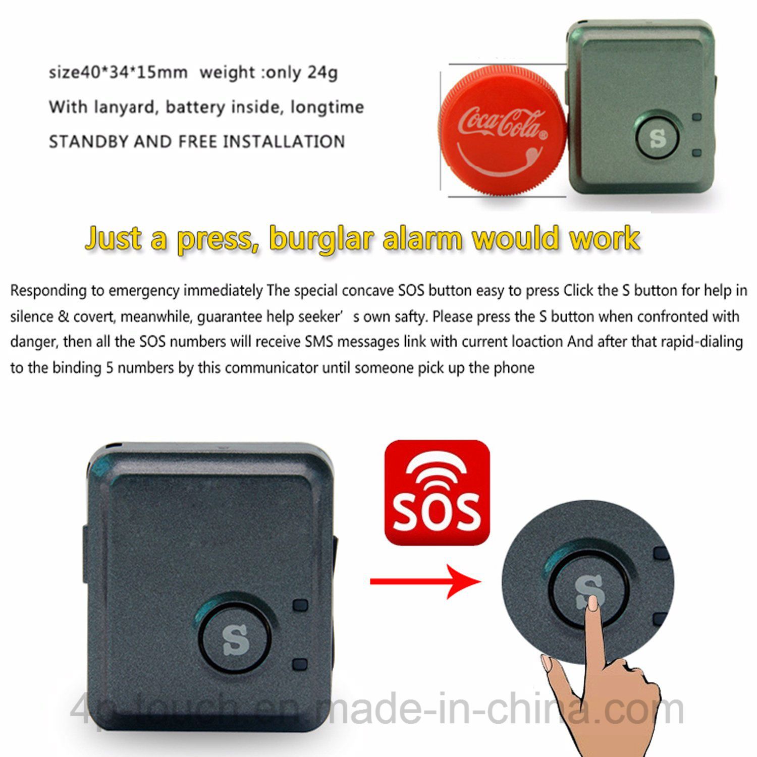 Newest Small GPS Tracker with GPS+Lbs+Agps (V8S)