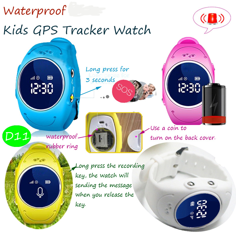 IP67 Waterproof Kids GPS Tracking Watch with Sos Button (D11)