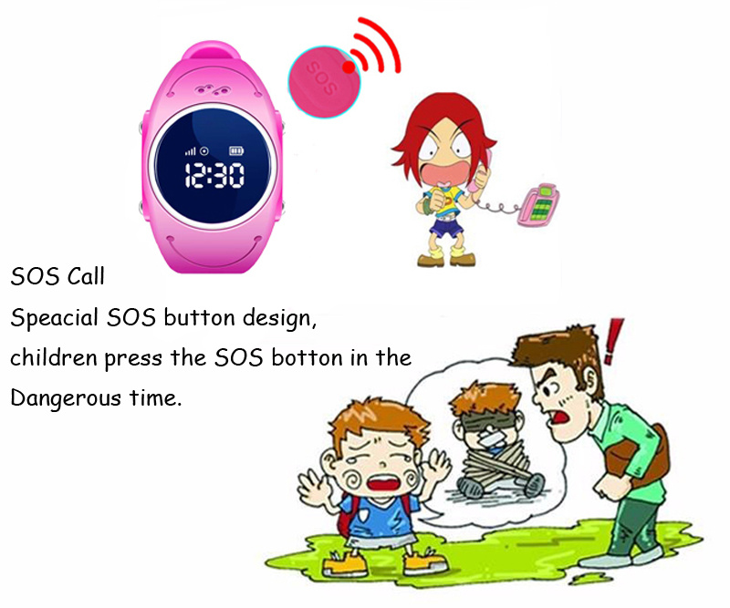 IP67 Waterproof Kids GPS Tracking Watch with Sos Button (D11)
