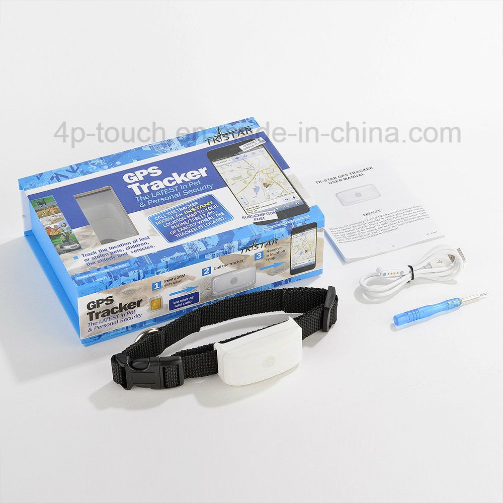 Waterproof Dog/Cat Pets GPS Tracker with Remote Voice Monitoring Tk911