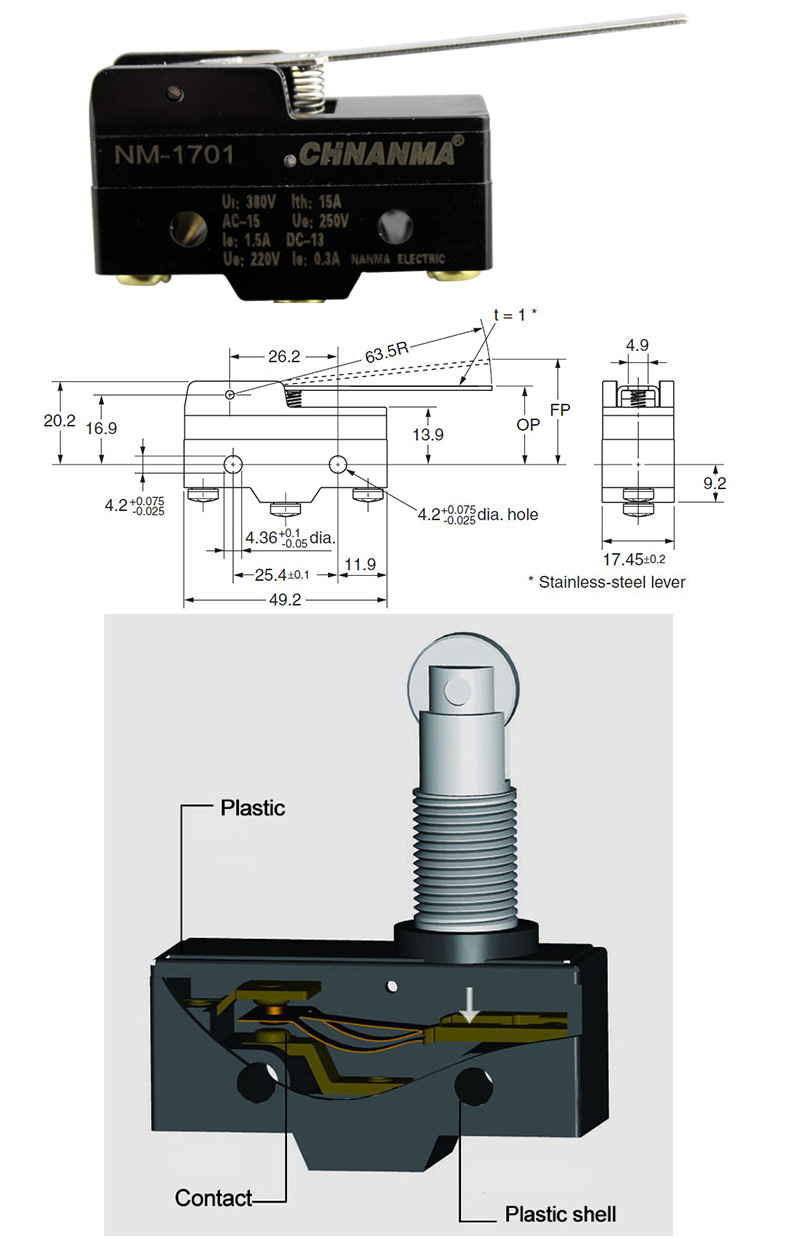 15A Zippy Micro Switch for Automation Control
