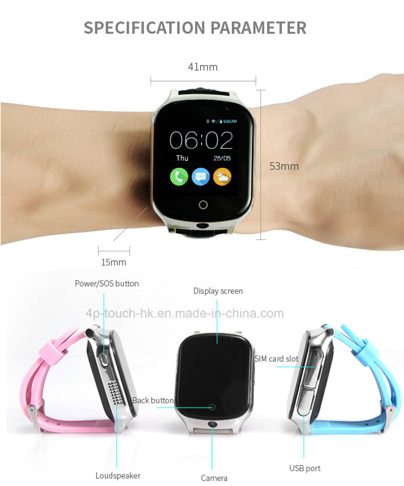 New Developed Touch Screen 3G GPS Watch with Camera Y19