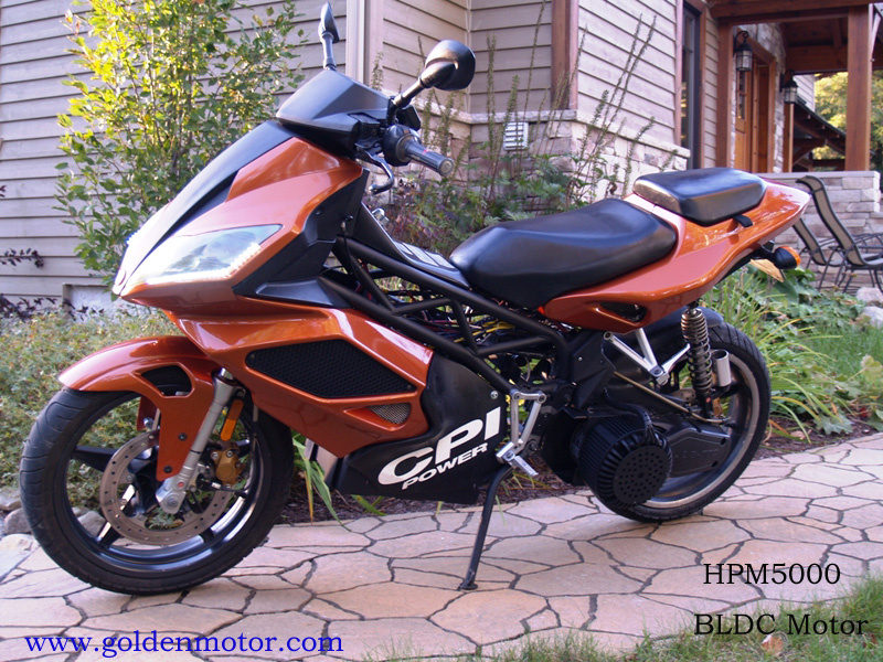 CE&ISO9001 Approved High Power 5 Kw Electric Motorcycle Motor/5kw BLDC Motorbike Motor Max Speed: 85km/H (HPM5000A)