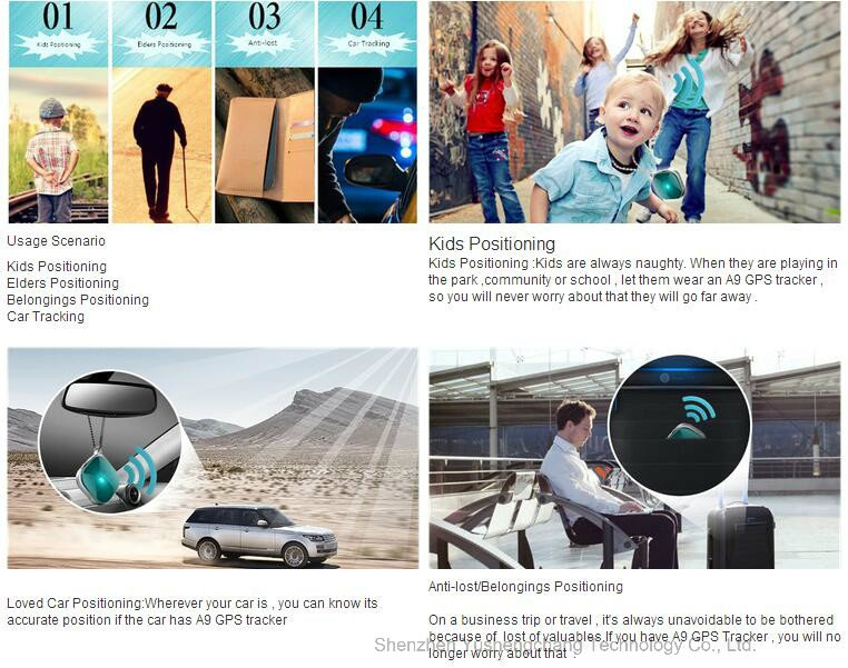 2016 New Developed Mini GPS Tracker for Personal (A9)
