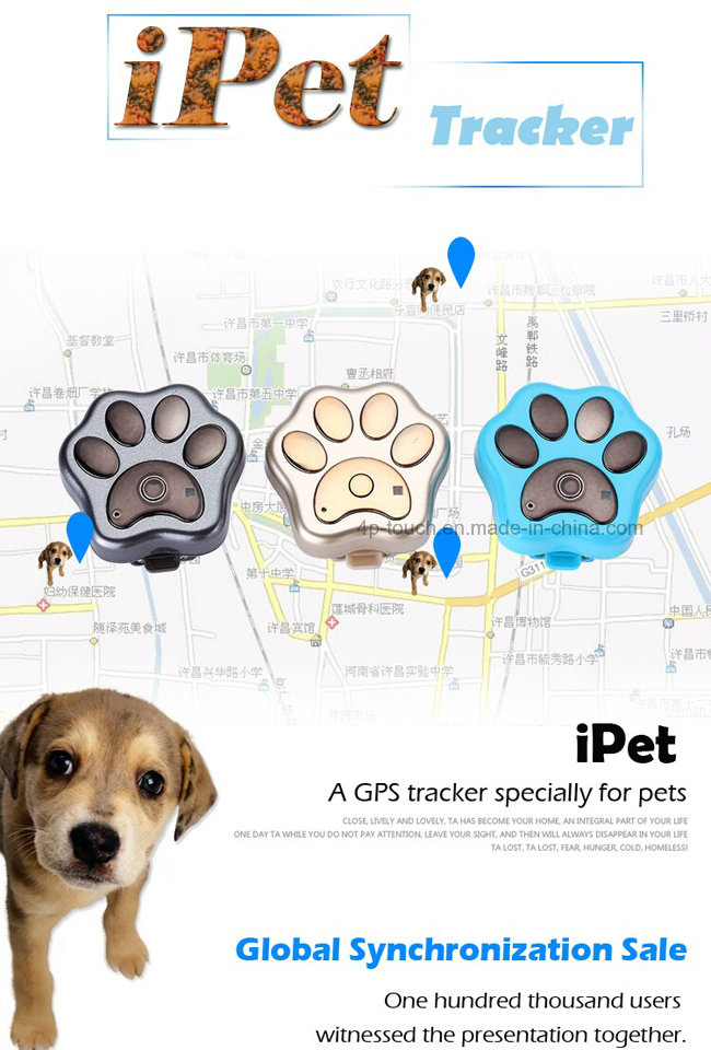 IP66 Waterproof Pets GPS Tracker with Wireless Charging (V32)