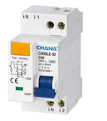 Electronic Type with Overcurrent Protection Circuit Breaker RCBO