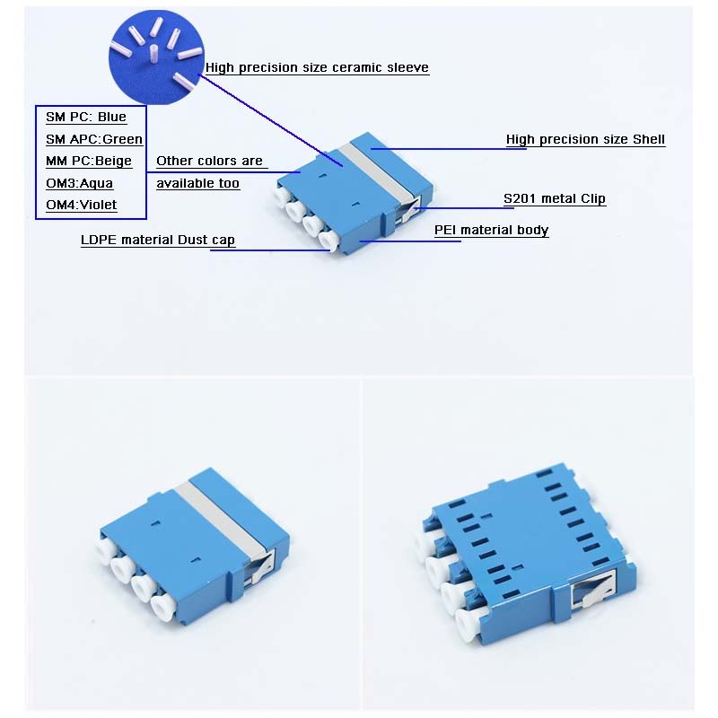 Top Quality of Blue Sm LC Quad Adapter with Good Price