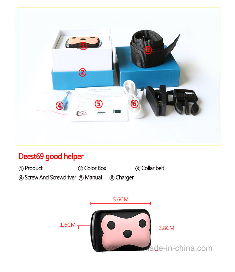 Micro SIM Card Tracker GPS Tracking Device for Pet (D69)